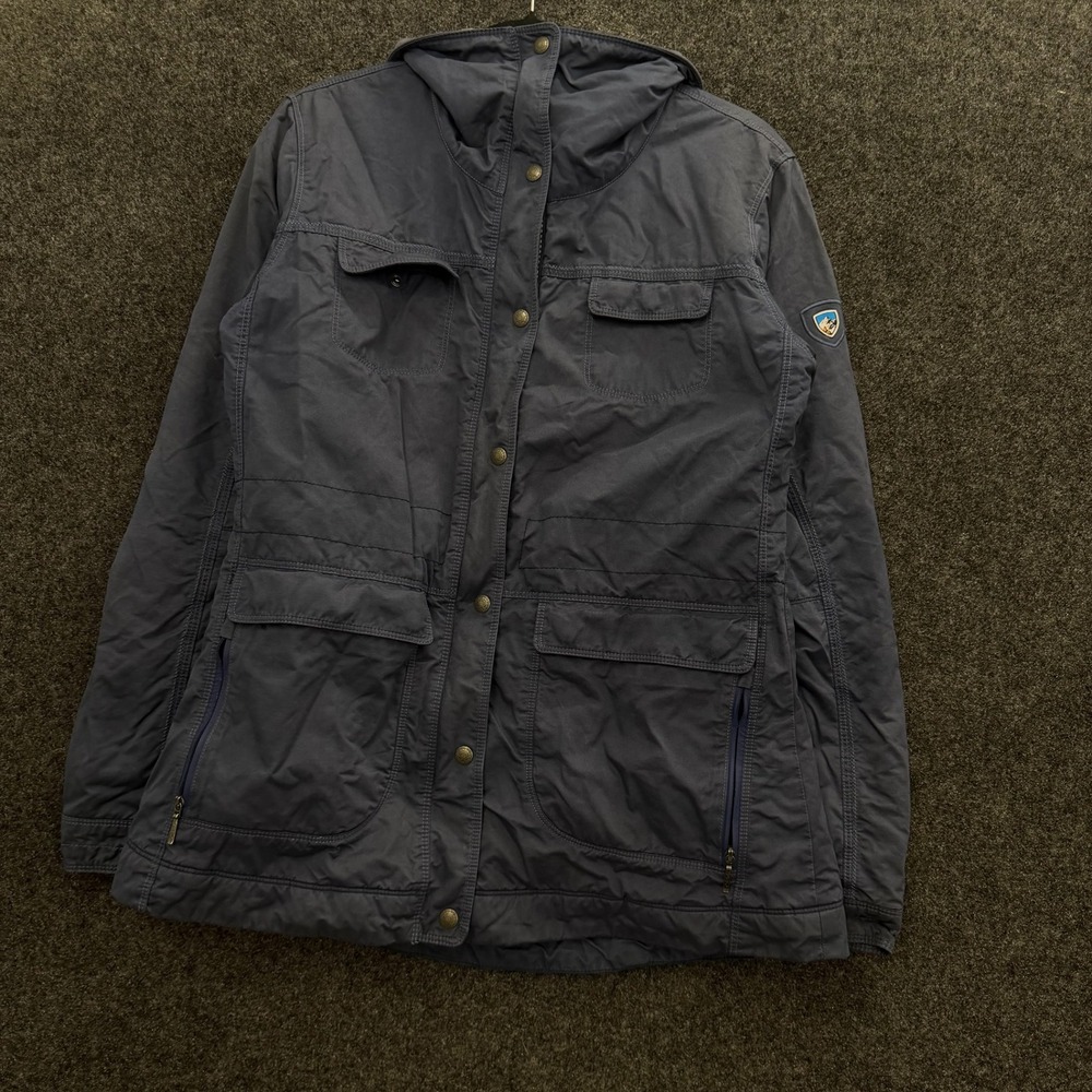 Kuhl Projekt Navy Blue Quilted Lined Field Jacket Womens Medium Outdoor Coat
